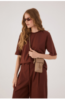 Blusa T-shirt Com Ombreira
