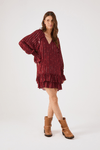 Vestido Bata Lurex Estampa Solar