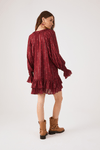 Vestido Bata Lurex Estampa Solar
