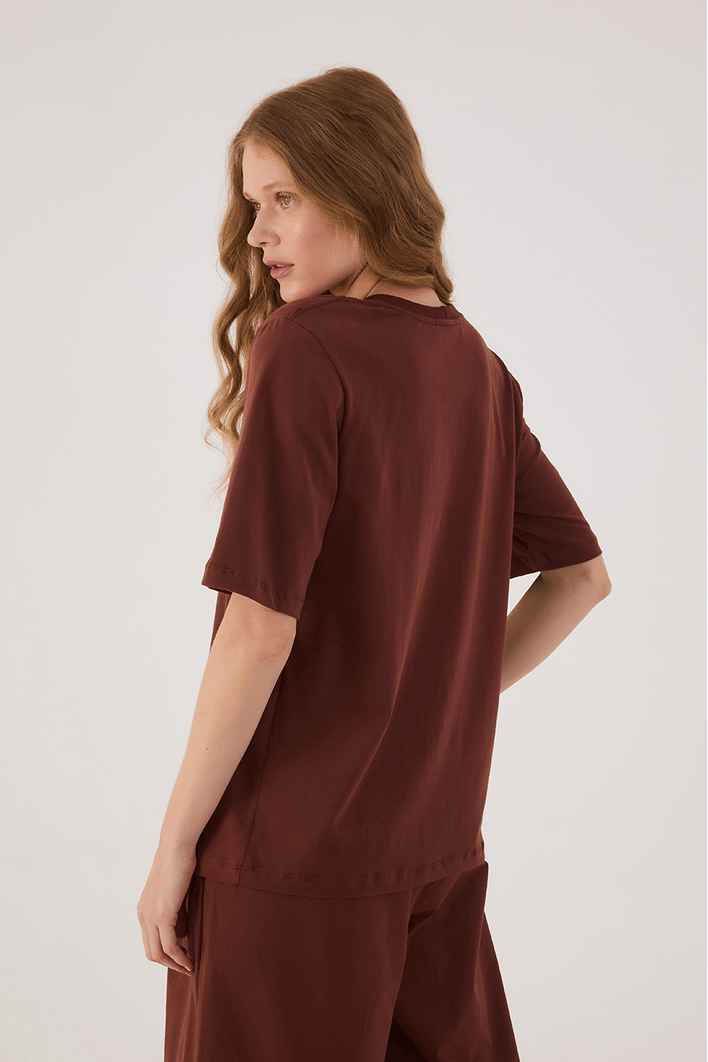 Blusa T-shirt Com Ombreira