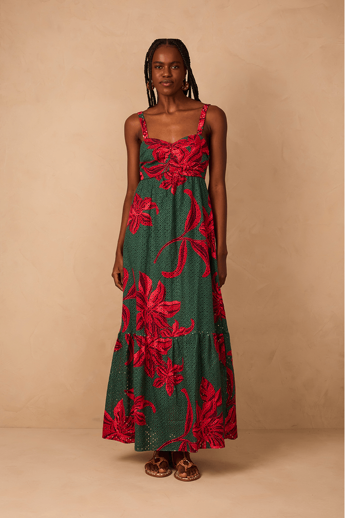 Vestido Cropped Laise Estampa Botânico