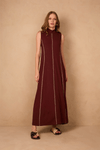 Vestido Canelado Pesponto