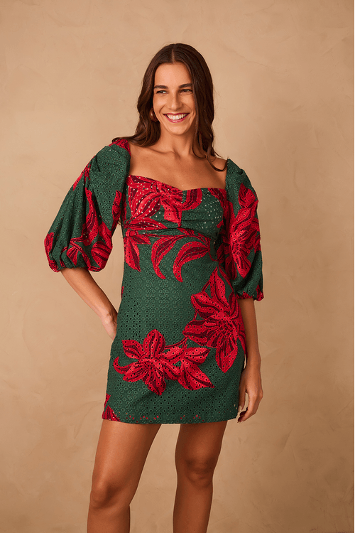 Vestido Laise Estampa Botânico
