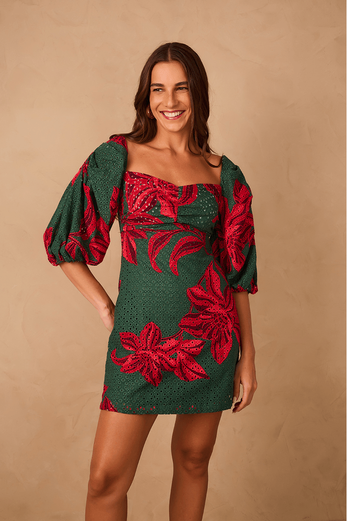 Vestido Laise Estampa Botânico