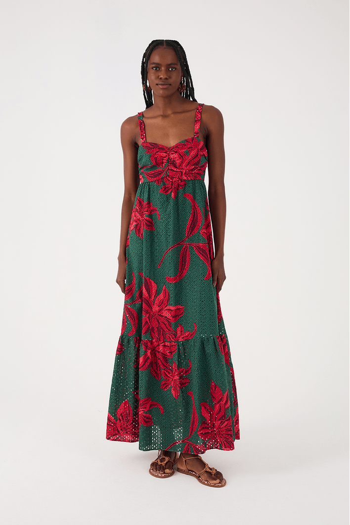 Vestido Cropped Laise Estampa Botânico
