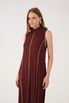 Vestido Canelado Pesponto