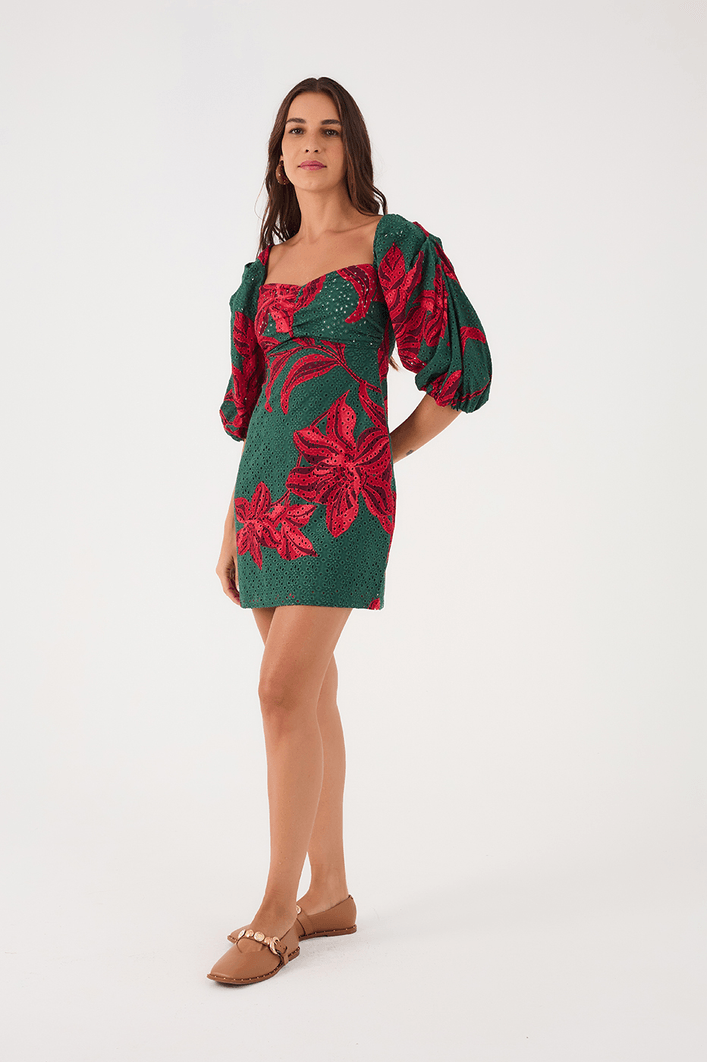 Vestido Laise Estampa Botânico
