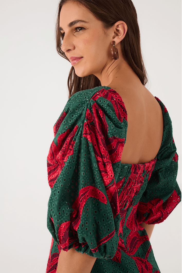 Vestido Laise Estampa Botânico