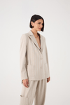 Blazer Malha Alfaiataria Estampa Listra