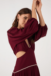 Vestido Midi Linho Bordado Flores
