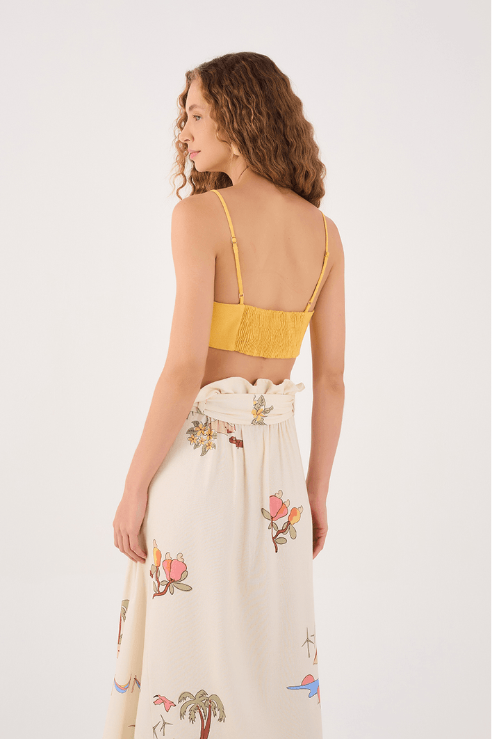 Top Linho Recorte Busto