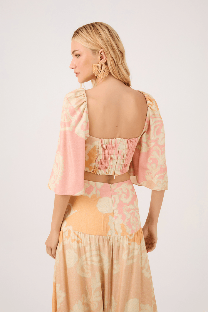 Top Estampa Flor do Mar