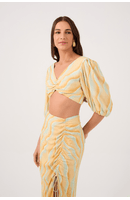 Blusa Decote V Estampa Lençois