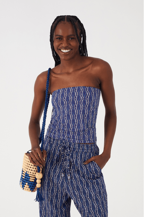 Tube Top Estampa Correnteza