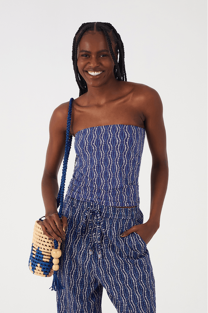 Tube Top Estampa Correnteza