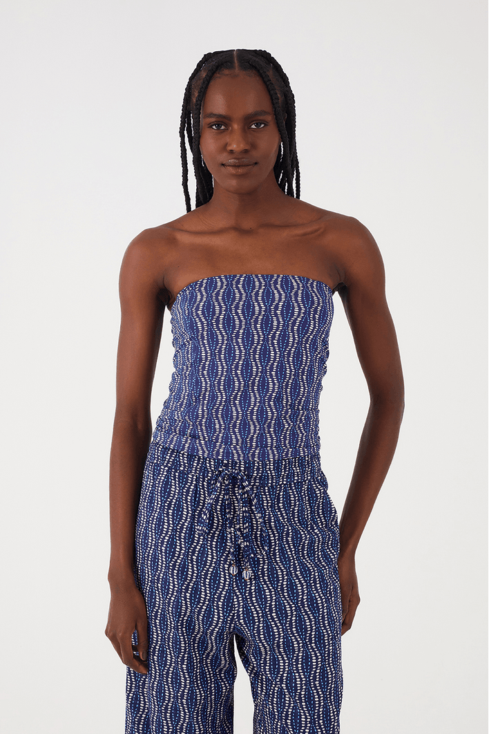 Tube Top Estampa Correnteza