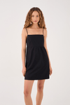 Vestido Curto Algodão Decote Reto