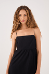 Vestido Curto Algodão Decote Reto