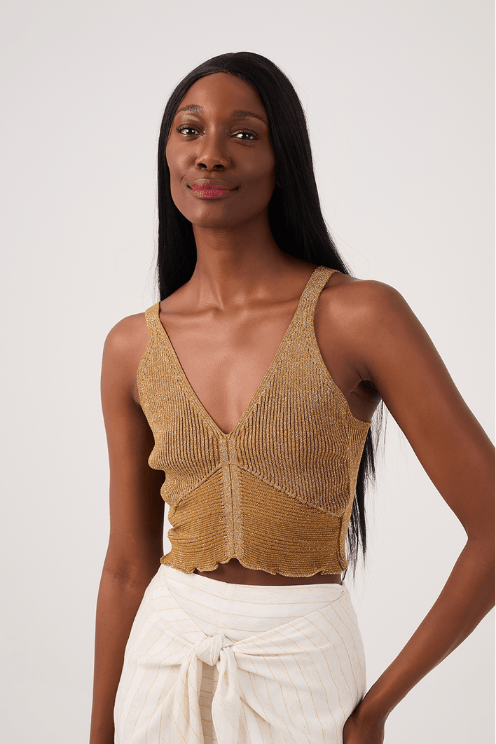 Top Tricot Franzido Frente