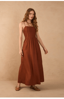 Vestido Linho Cropped Nervuras