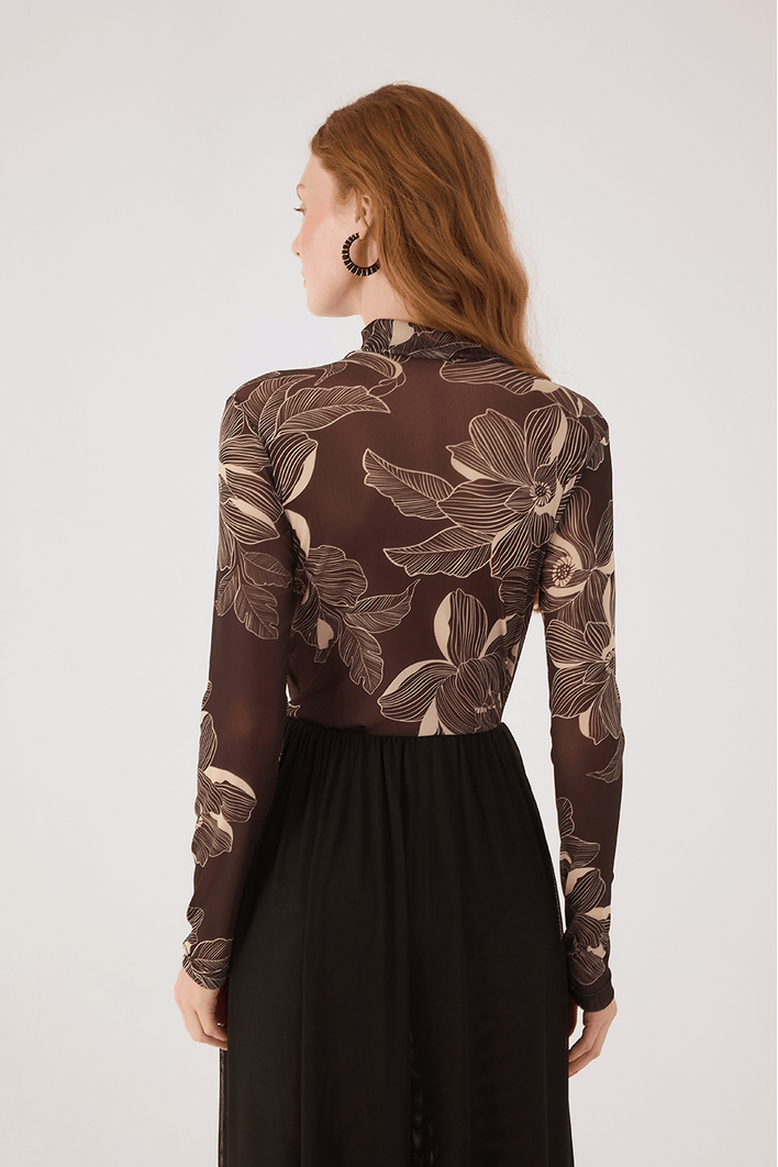 Blusa Segunda Pele Estampa Flora
