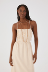 Vestido Linho Cropped Nervuras