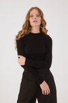Blusa Tricot Franzidos Laterais