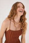 Vestido Linho Cropped Nervuras