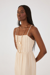 Vestido Linho Cropped Nervuras