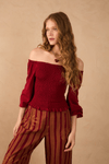 Blusa Tricot Lastex Manga