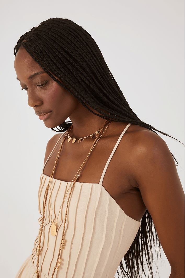 Vestido Linho Cropped Nervuras