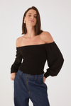 Blusa Tricot Lastex Manga