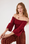 Blusa Tricot Lastex Manga