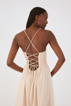 Vestido Linho Cropped Nervuras