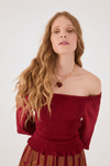 Blusa Tricot Lastex Manga