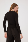 Blusa Tricot Franzidos Laterais