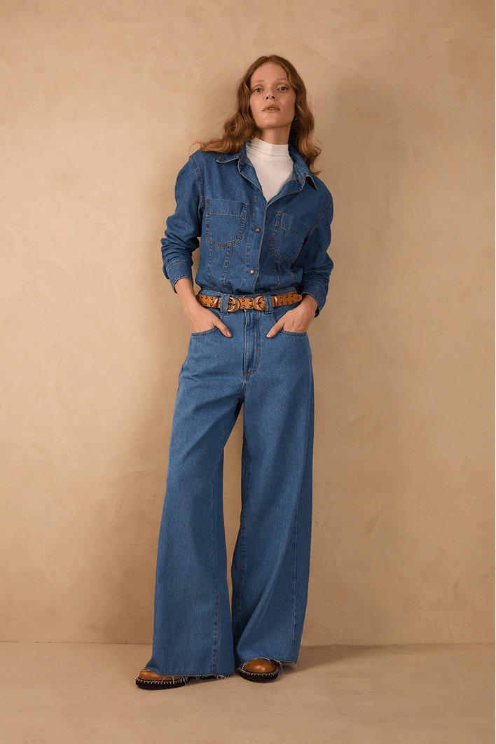 Macacão Jeans Camisa 3 Em 1