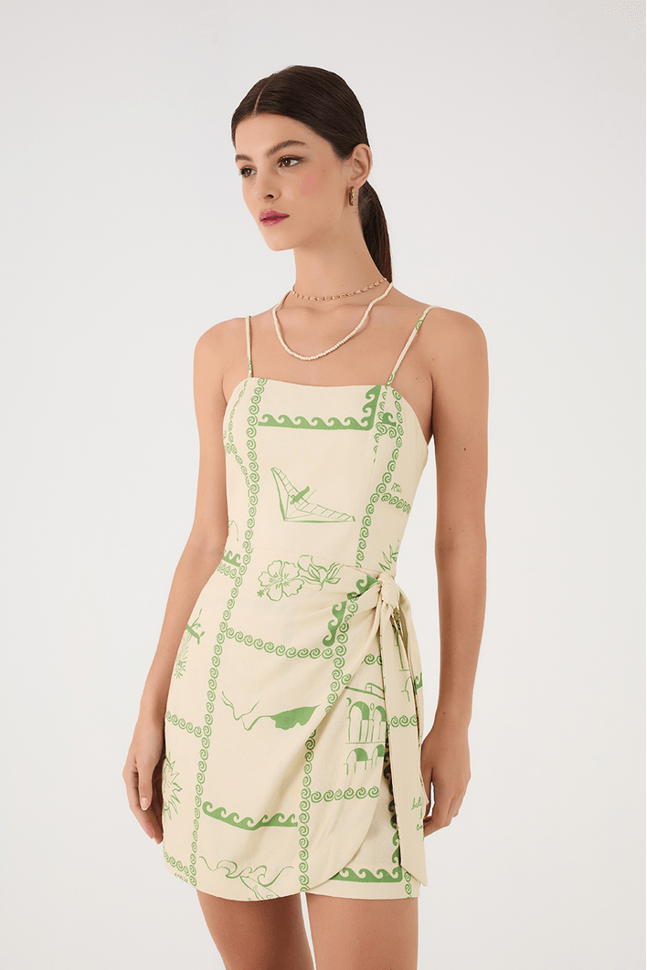 Vestido Curto Estampa Rio