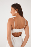 Vestido Curto Linho Busto Franzido