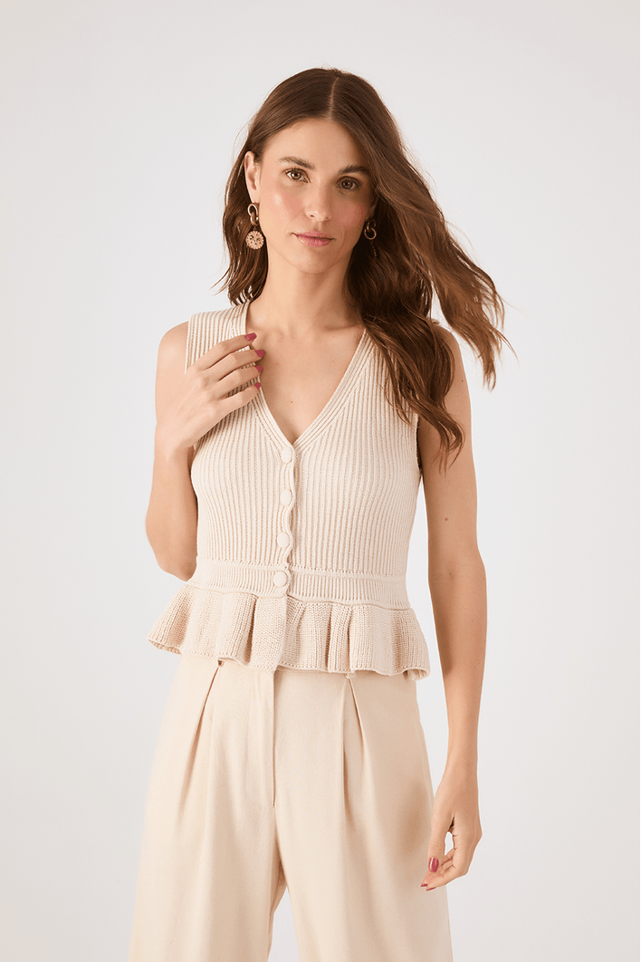 Blusa Tricot Peplum