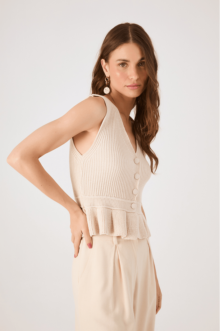 Blusa Tricot Peplum