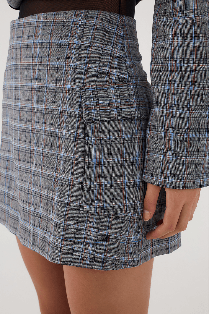 Saia Short Alfaiataria Xadrez