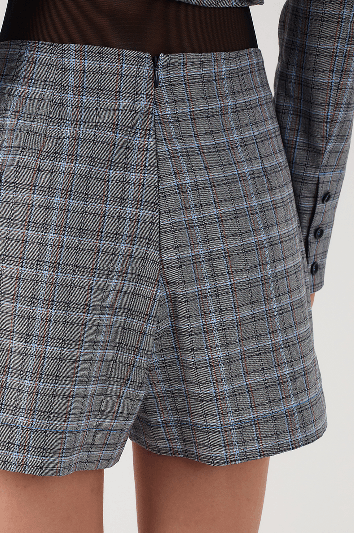 Saia Short Alfaiataria Xadrez