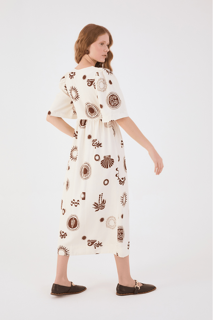 Vestido Midi Estampa Sol Rio