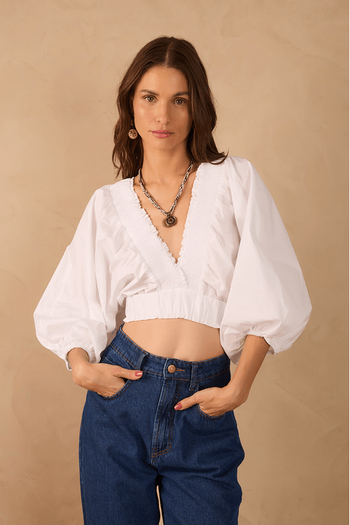 Blusa Algodão Pala Lastex