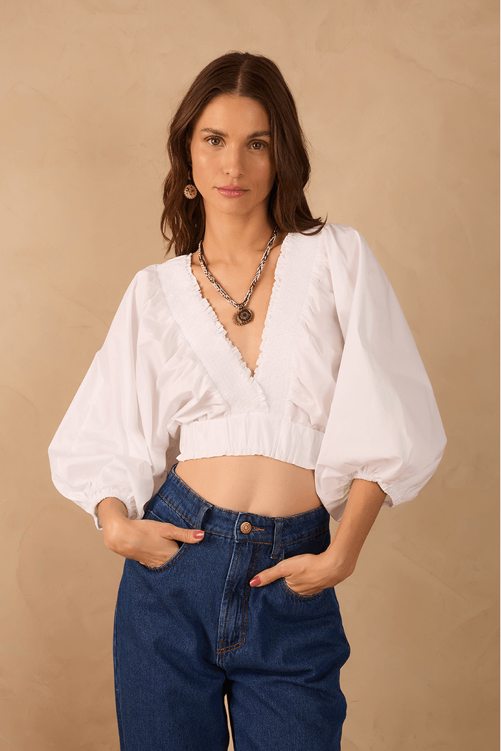 Blusa Algodão Pala Lastex