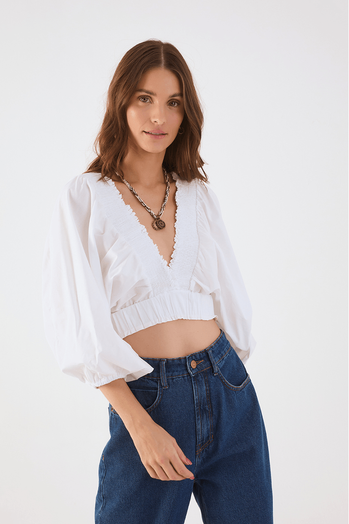 Blusa Algodão Pala Lastex