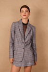 Blazer Oversized Alfaiataria Xadrez