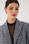 Blazer Oversized Alfaiataria Xadrez