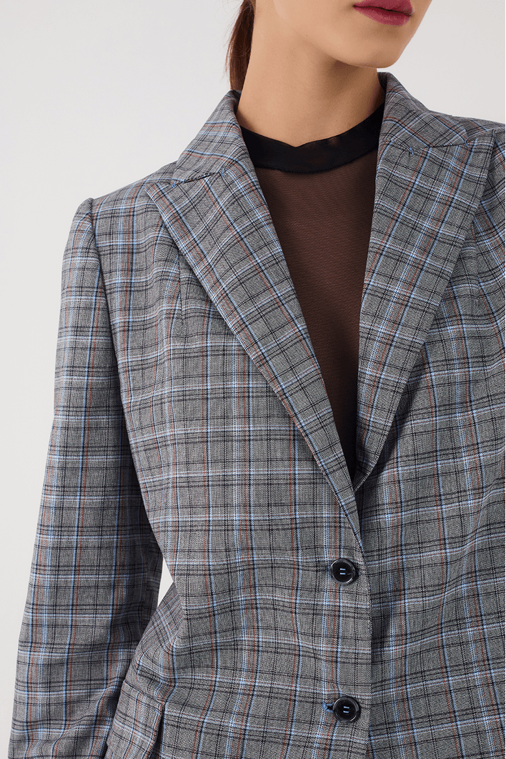 Blazer Oversized Alfaiataria Xadrez